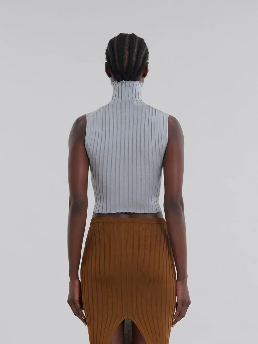 Turtleneck Sleeveless Knit Top