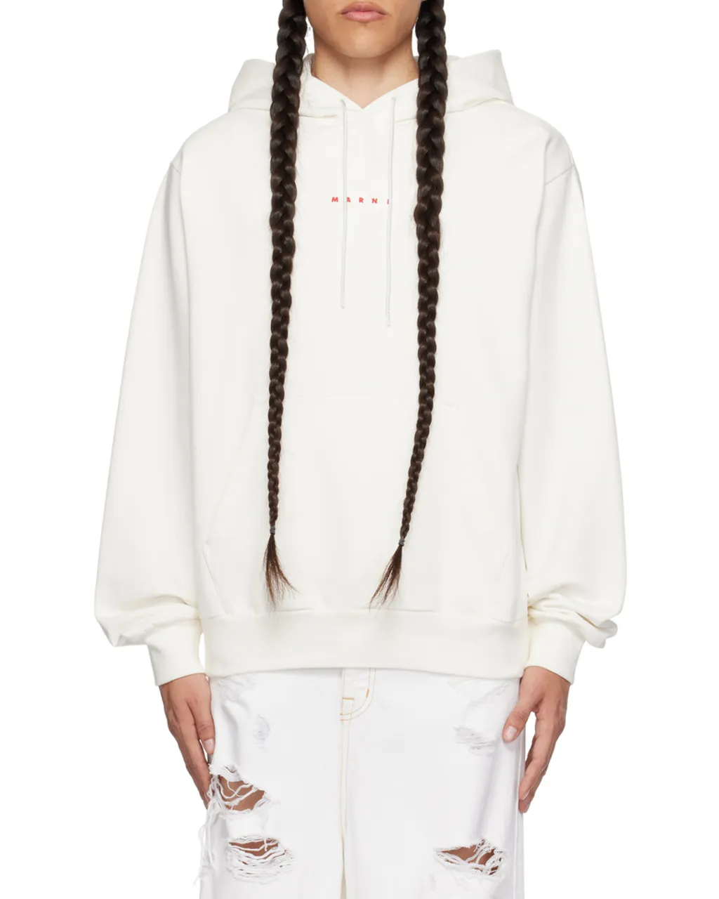 Logo Printed Drawstring Hoodie