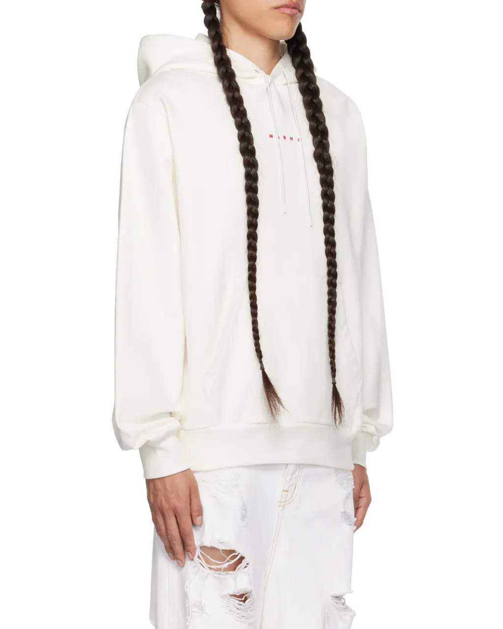 Logo Printed Drawstring Hoodie