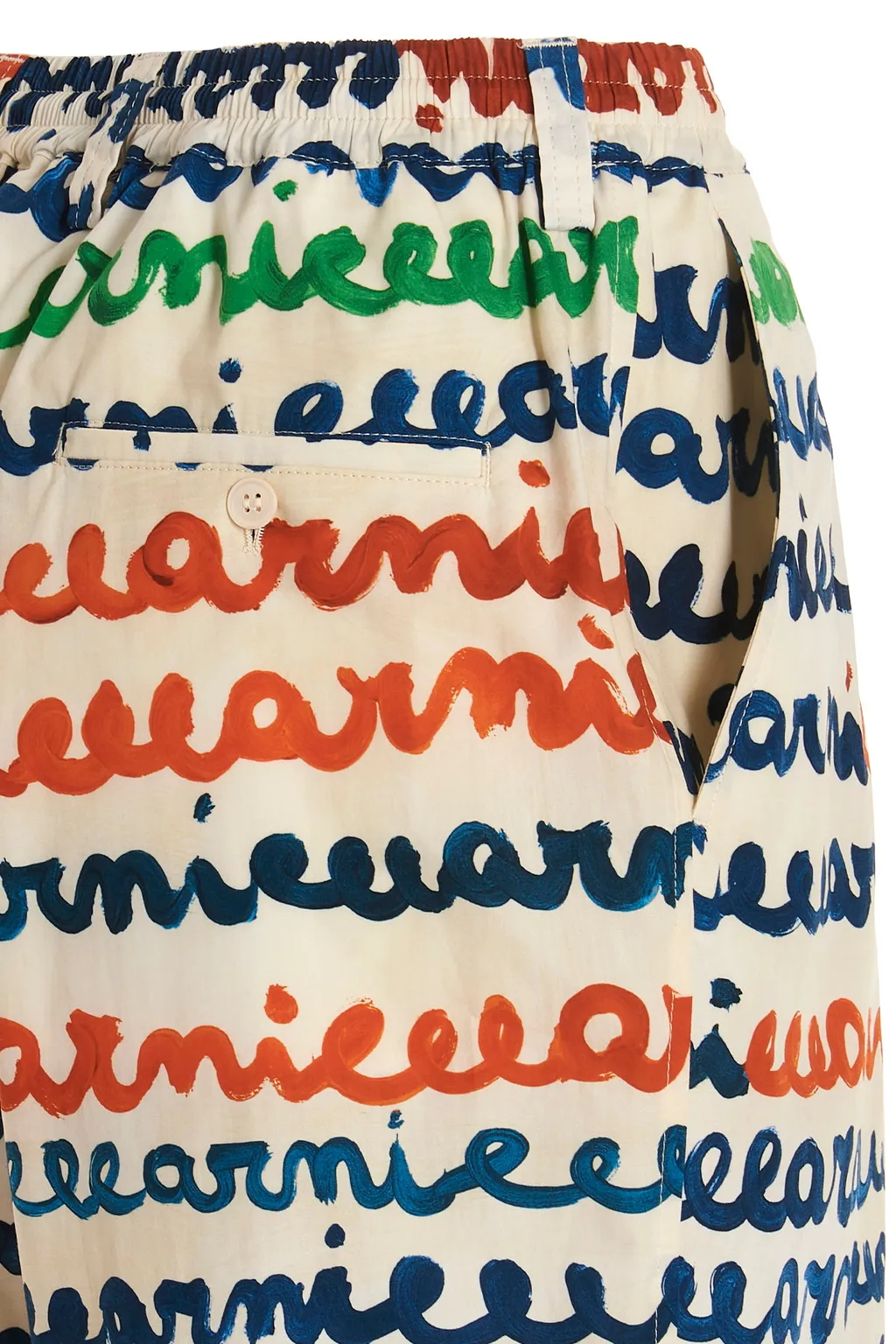 Handwriting Printed Poplin Shorts