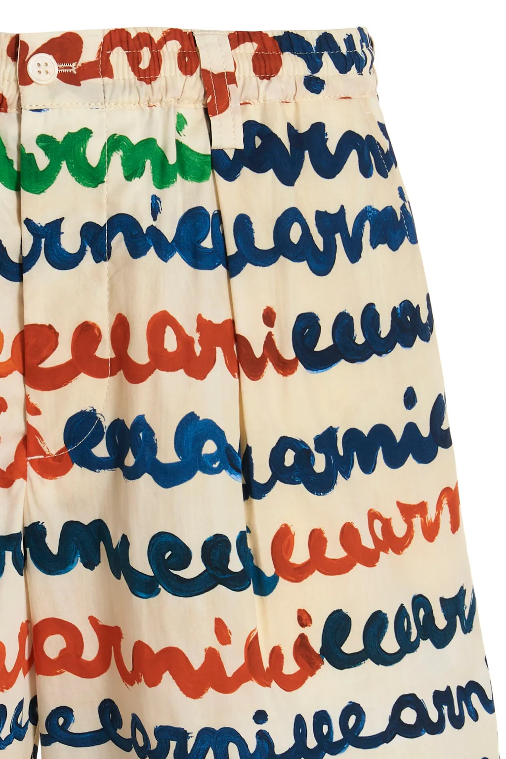 Handwriting Printed Poplin Shorts