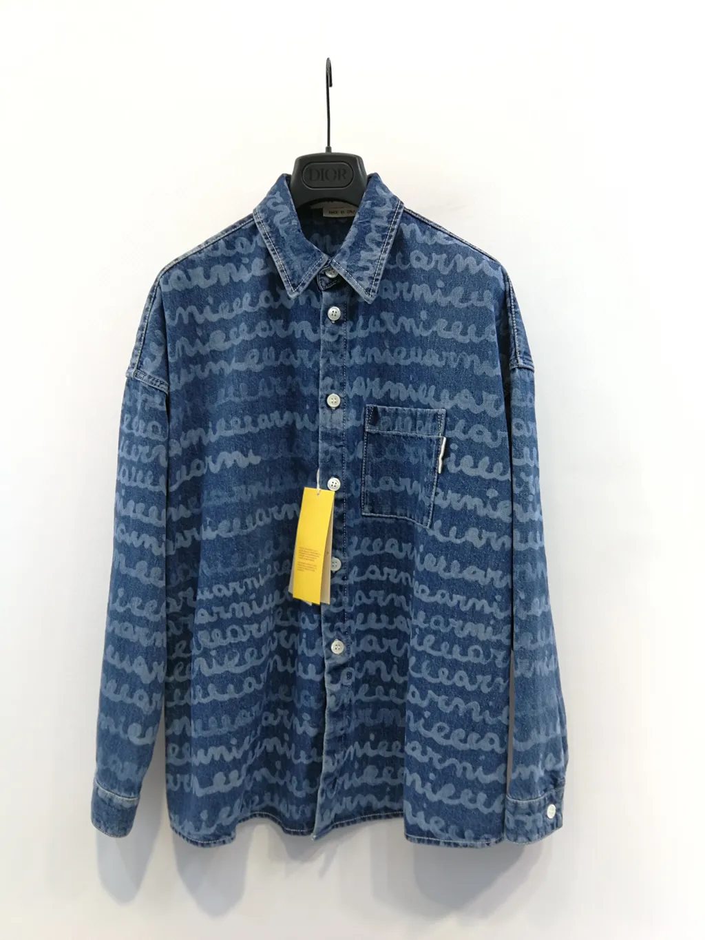 Logo Printed Buttoned Denim Shirt