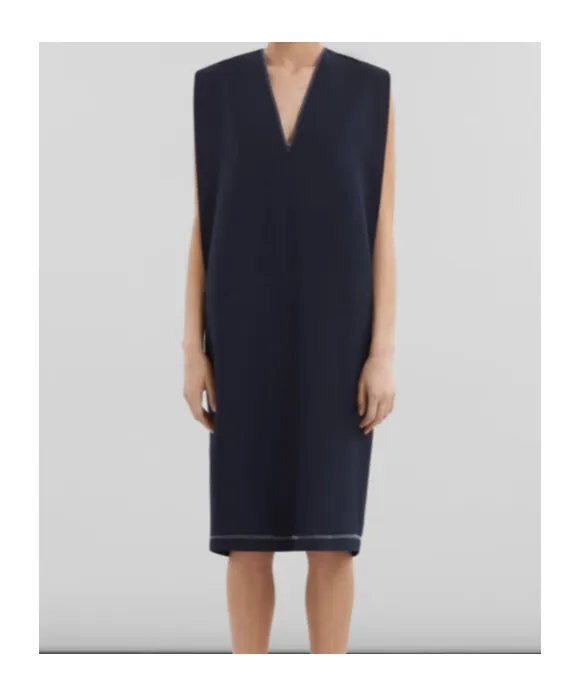 V-Neck Sleeveless Midi Dress