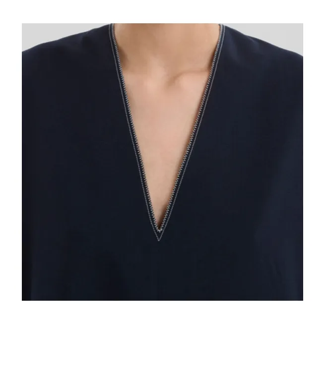 V-Neck Sleeveless Midi Dress