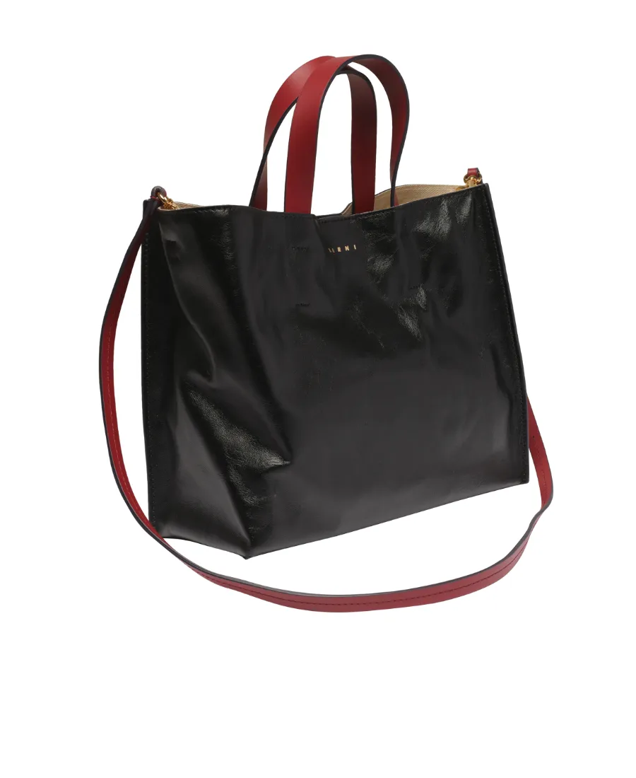 Logo-Stamp Leather Tote Bag