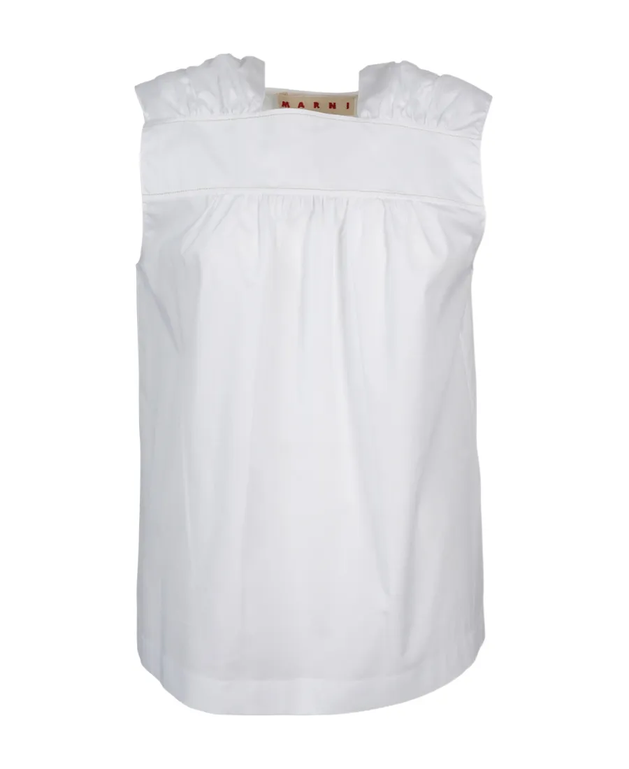 Sleeveless Square-Neck Top