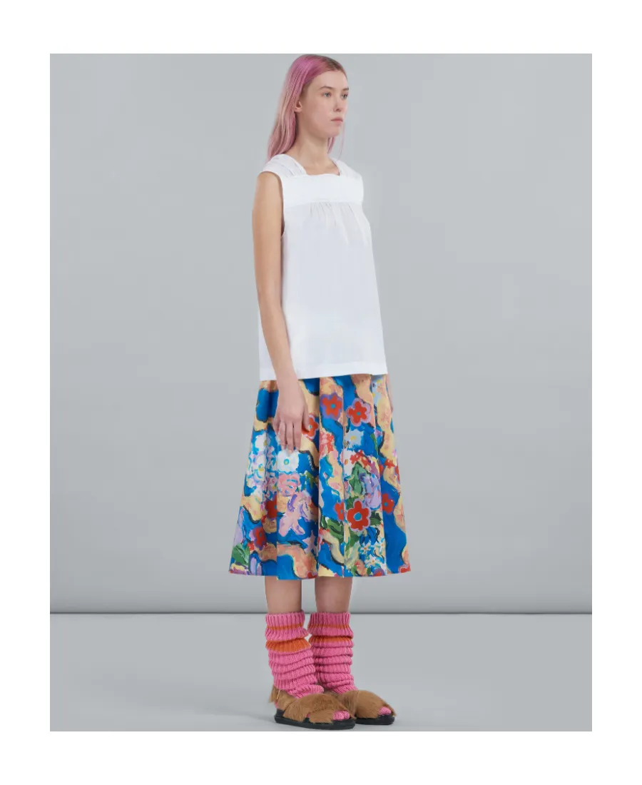 Sleeveless Square-Neck Top