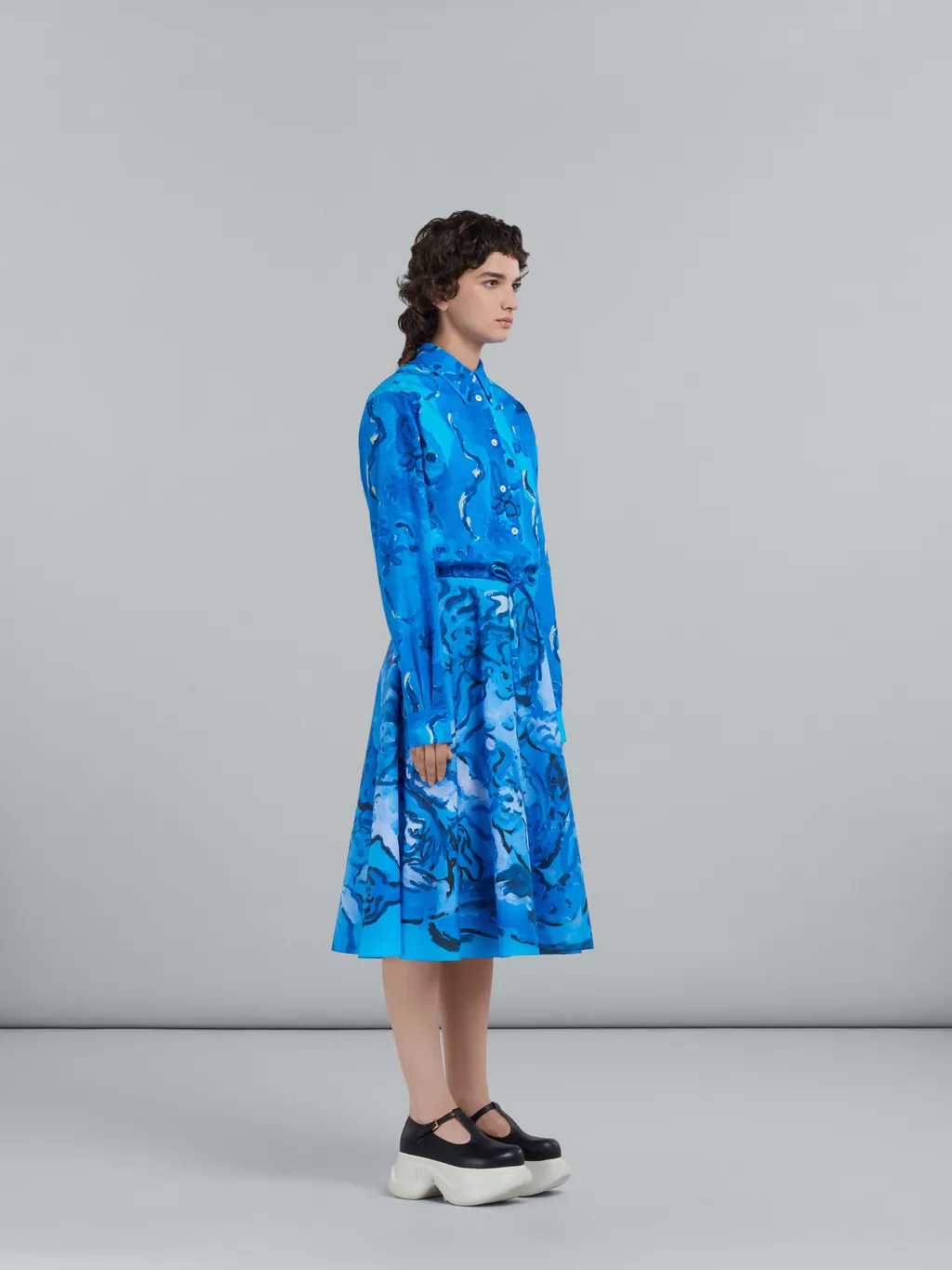 Printed Full Poplin Skirt