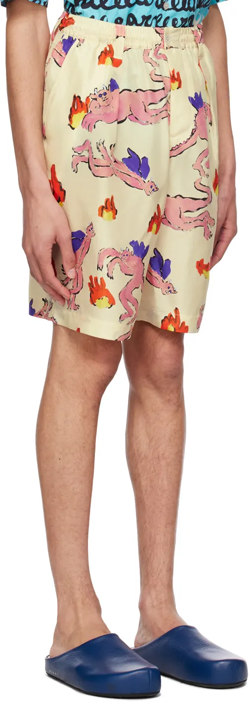 Allover Graphic Printed Shorts