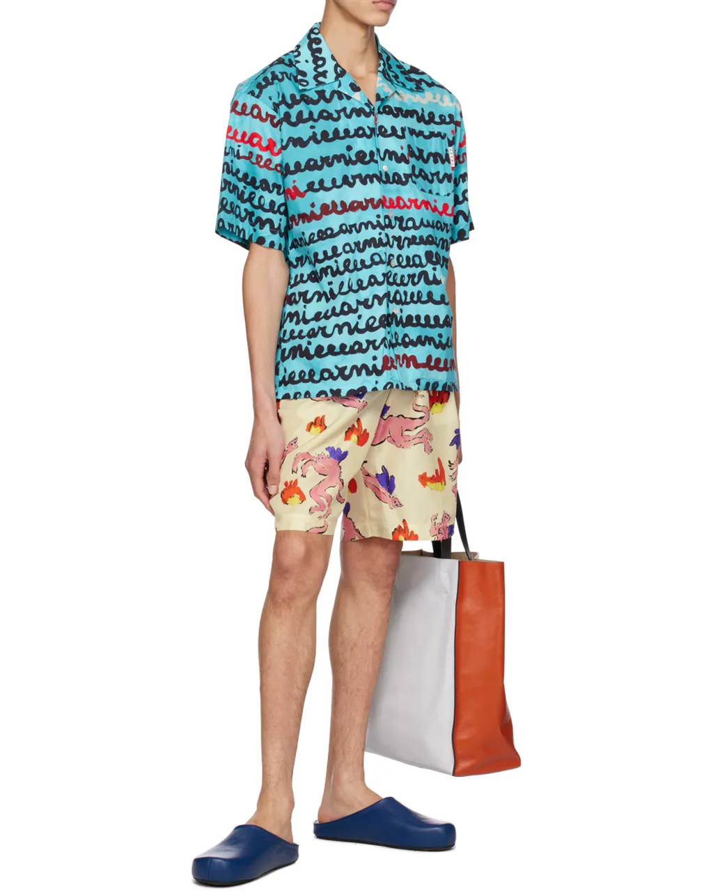 Allover Graphic Printed Shorts