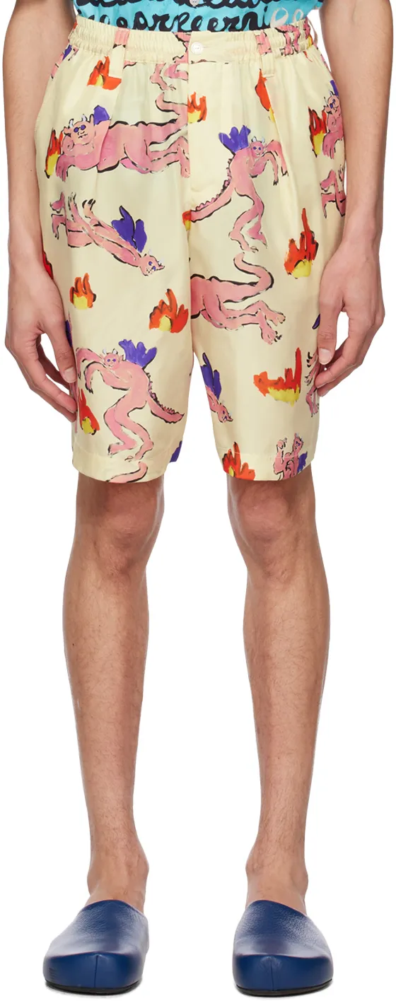 Allover Graphic Printed Shorts