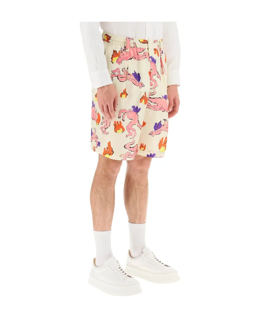 Allover Graphic Printed Shorts