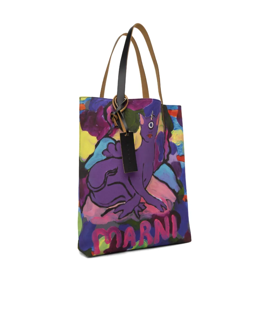 Graphic-Print Tote Bag