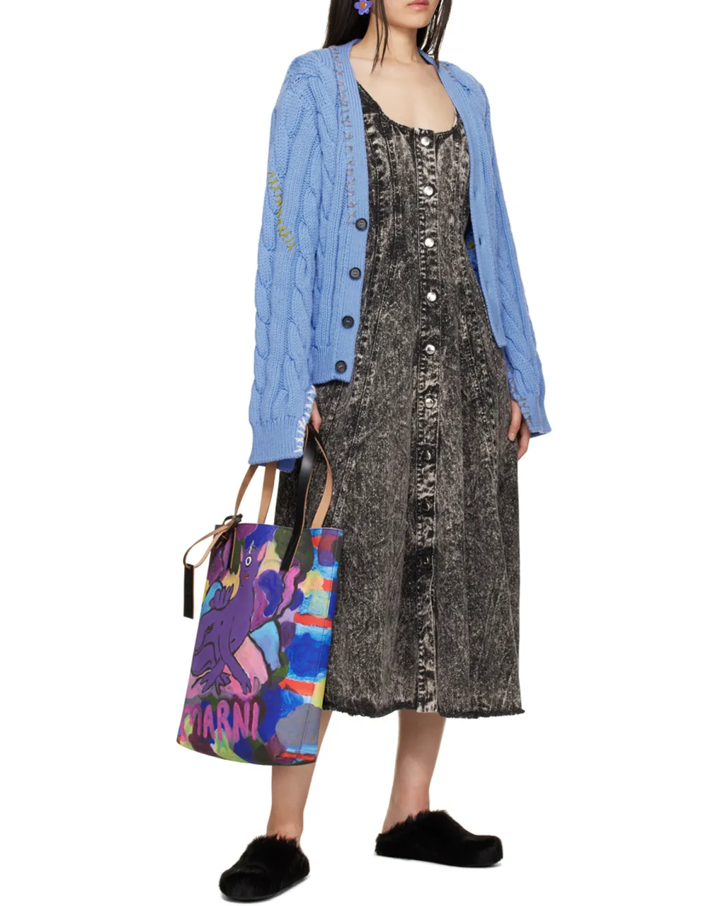 Graphic-Print Tote Bag