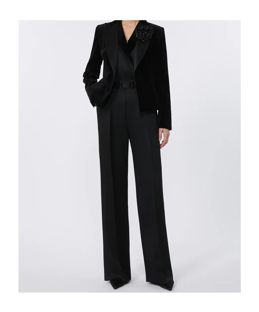 Lapel Sleeveless Jumpsuit