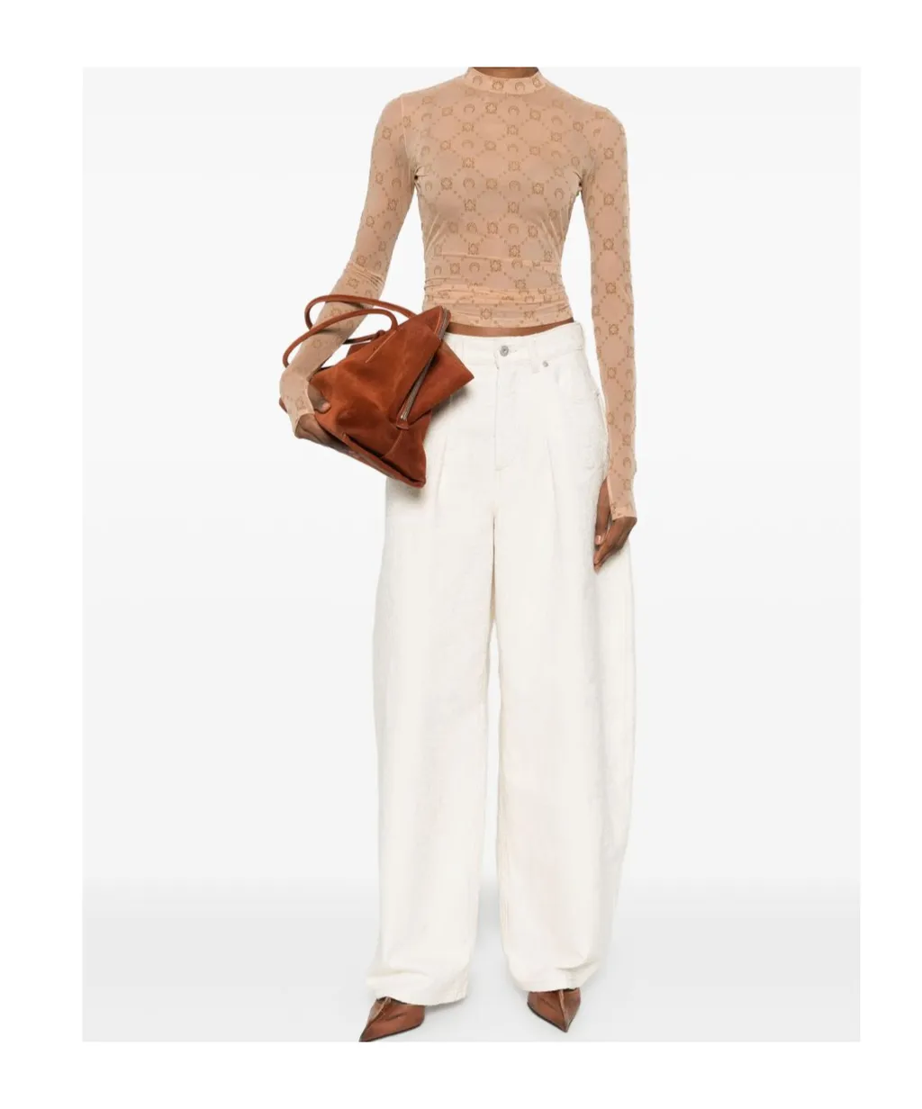 Moon-Pattern Mesh Top