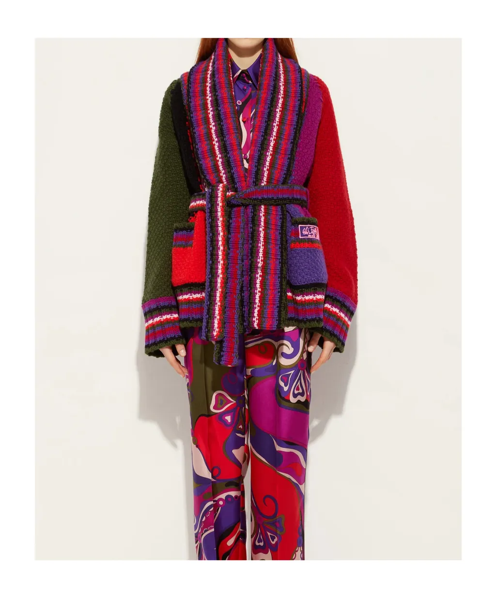 Oversized Colorblock Cardigan