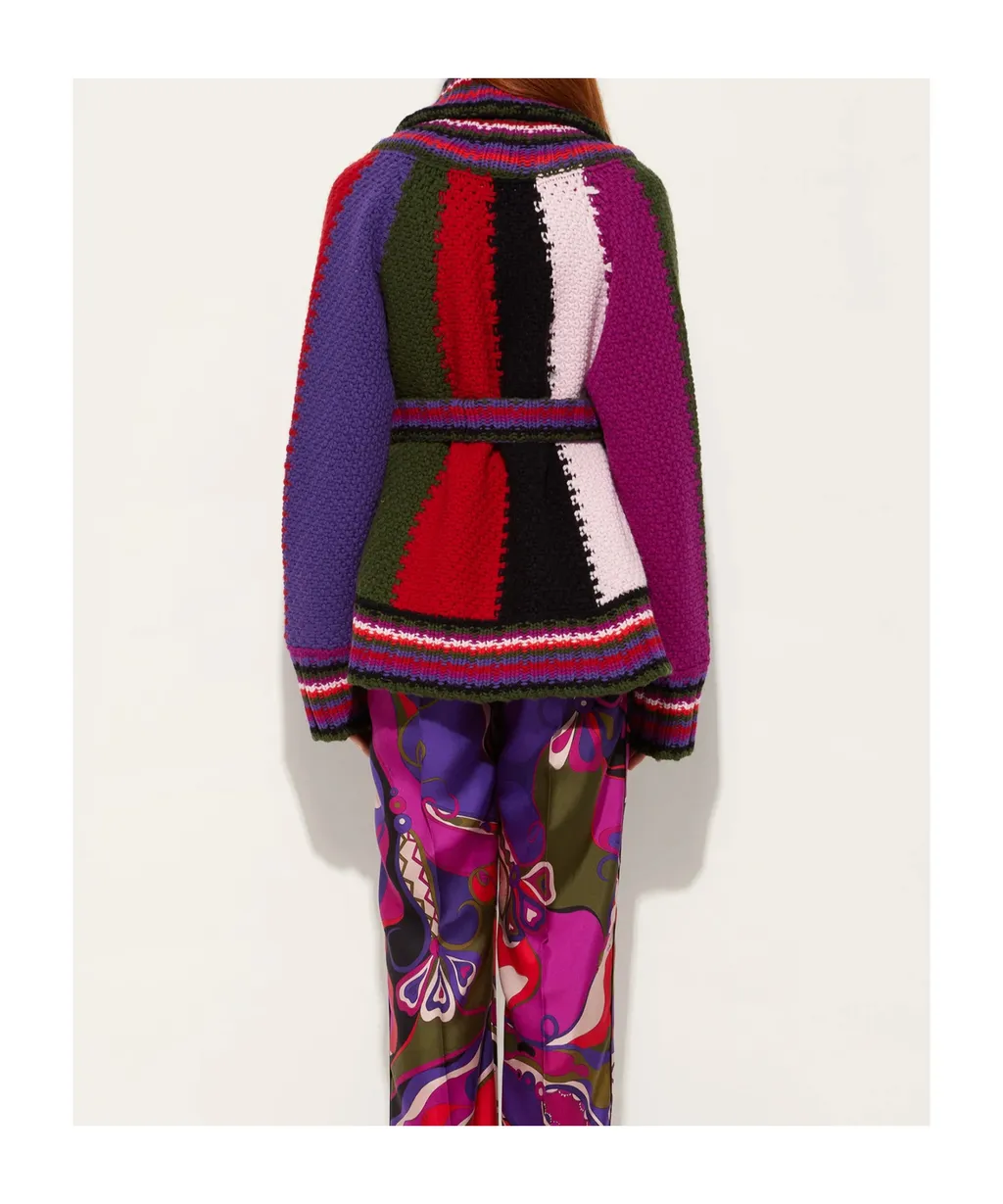 Oversized Colorblock Cardigan