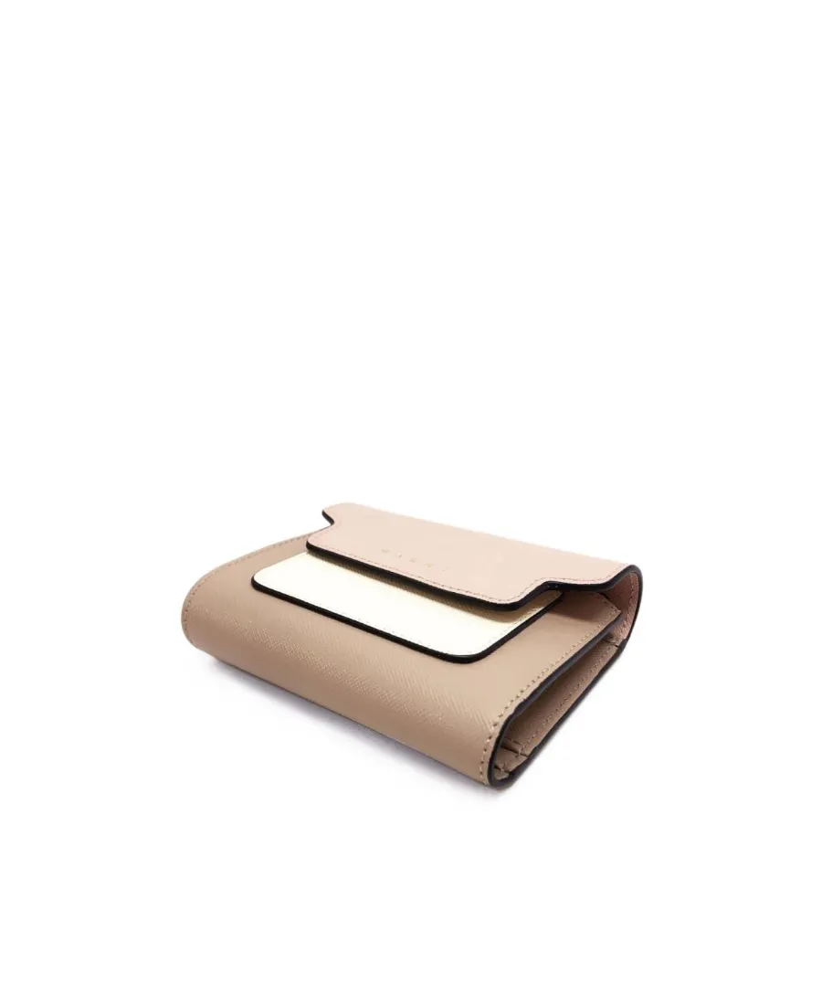 Panelled Logo Print Wallet