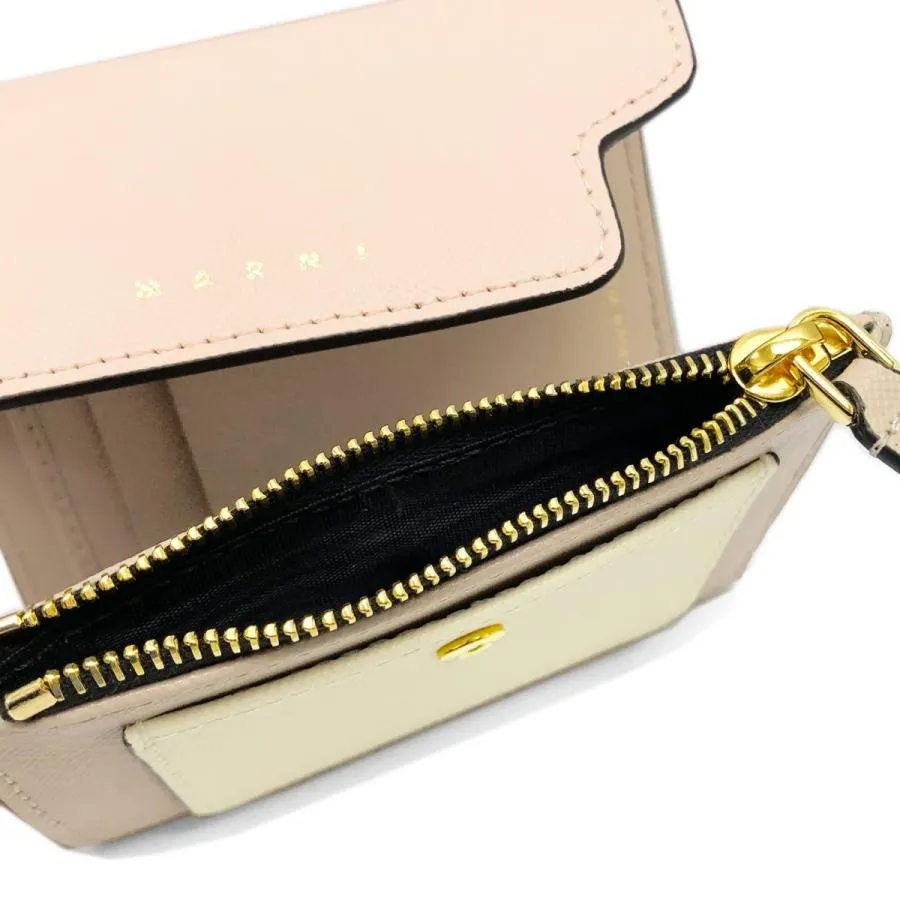 Panelled Logo Print Wallet