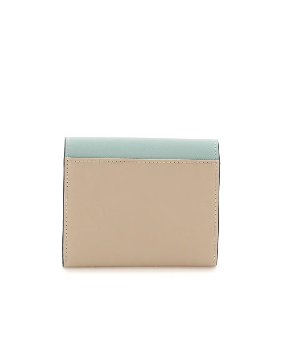 Panelled Logo Print Wallet