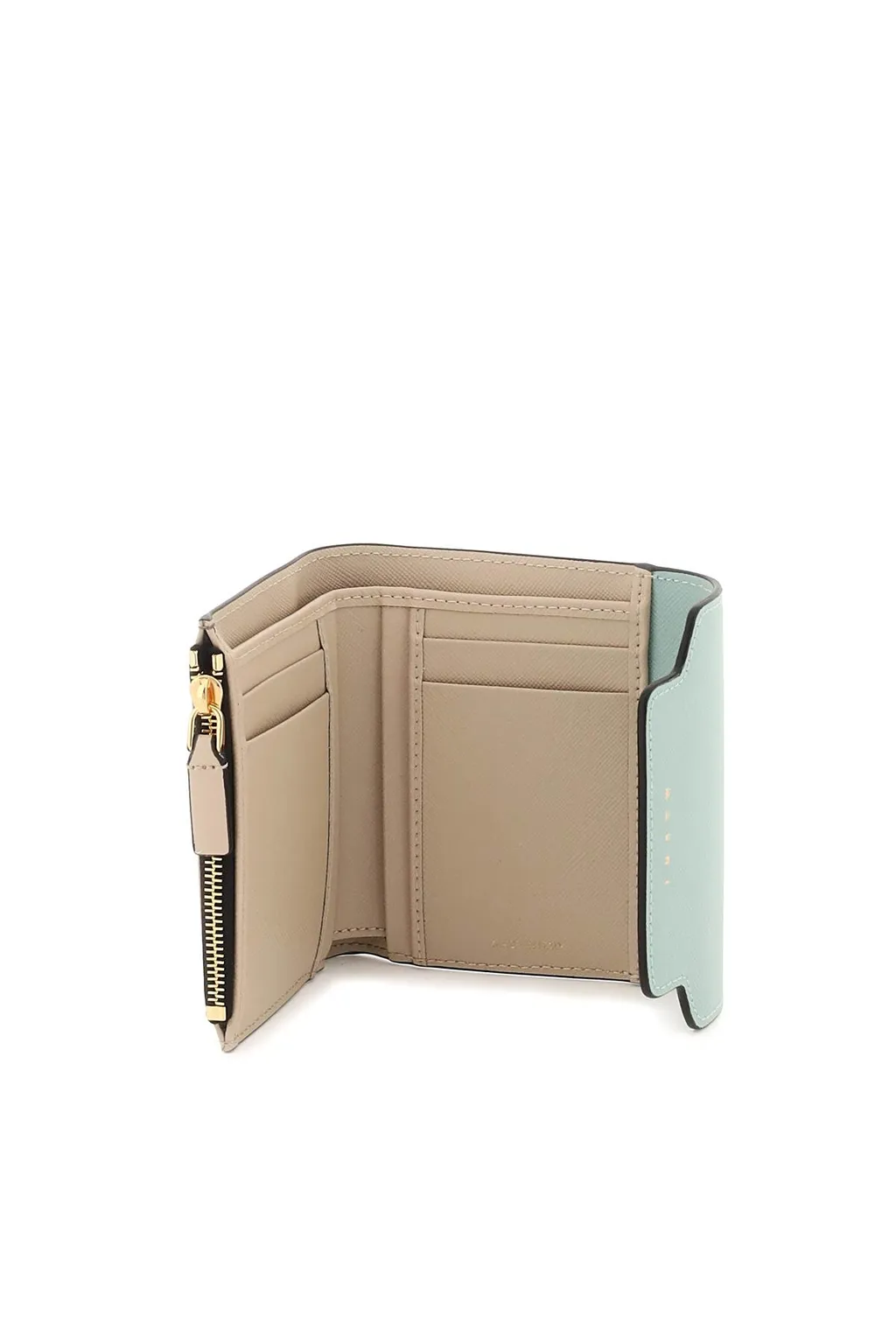 Panelled Logo Print Wallet