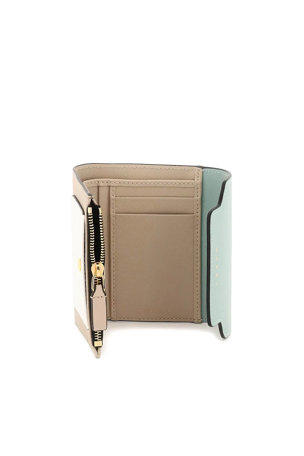 Panelled Logo Print Wallet