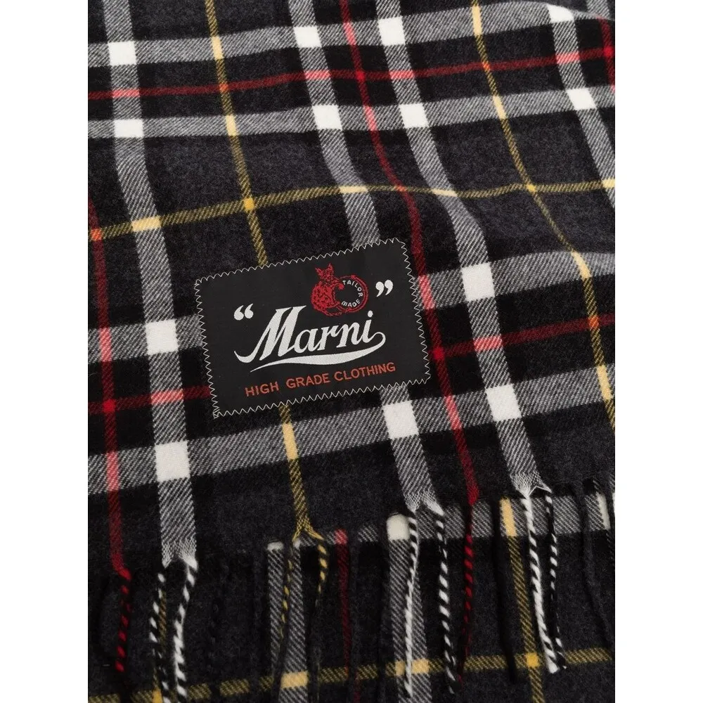 Logo Plaid Scarf