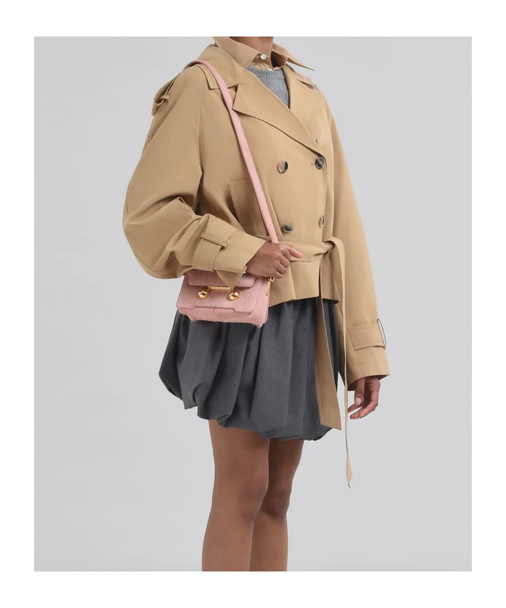 Double-Breasted Short Trench Jacket