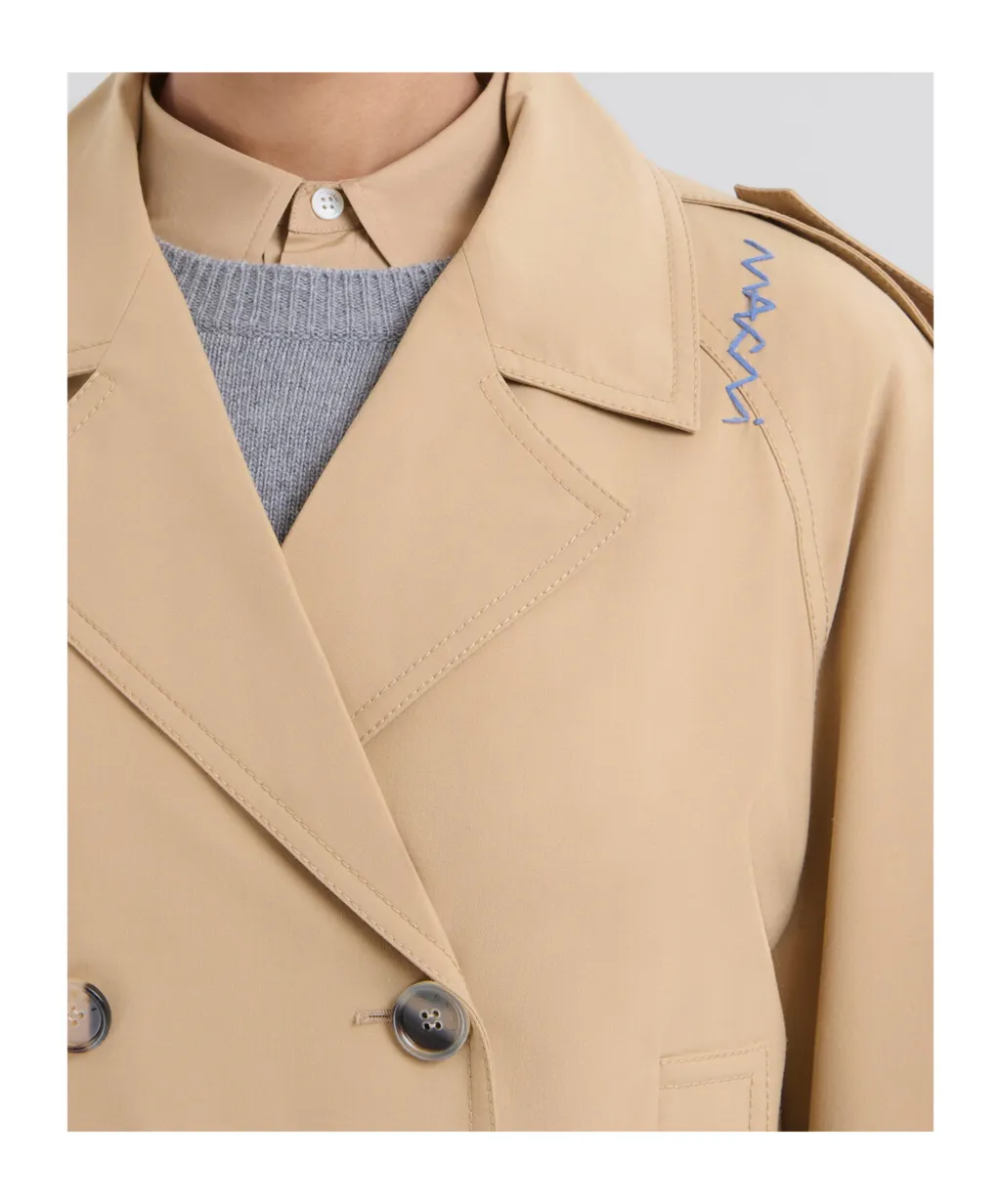 Double-Breasted Short Trench Jacket