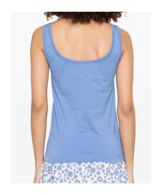 Logo-Printed Scoop Neck Tank Top