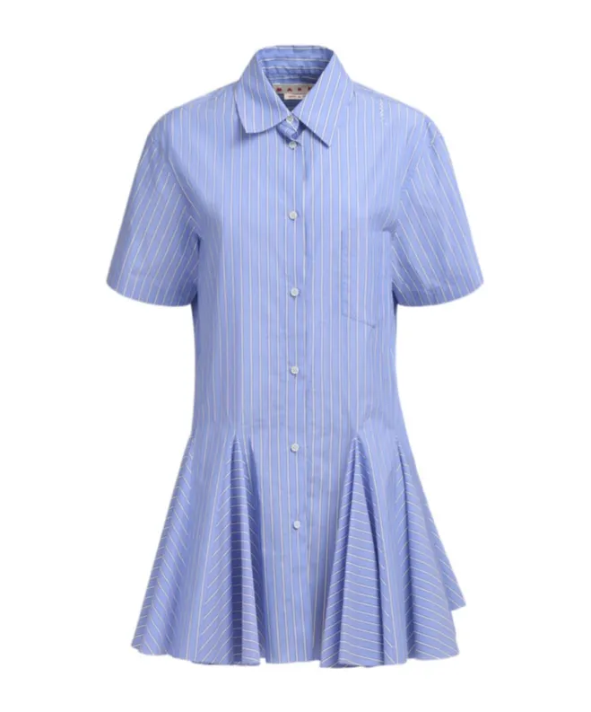 Poplin Striped Shirt Dress
