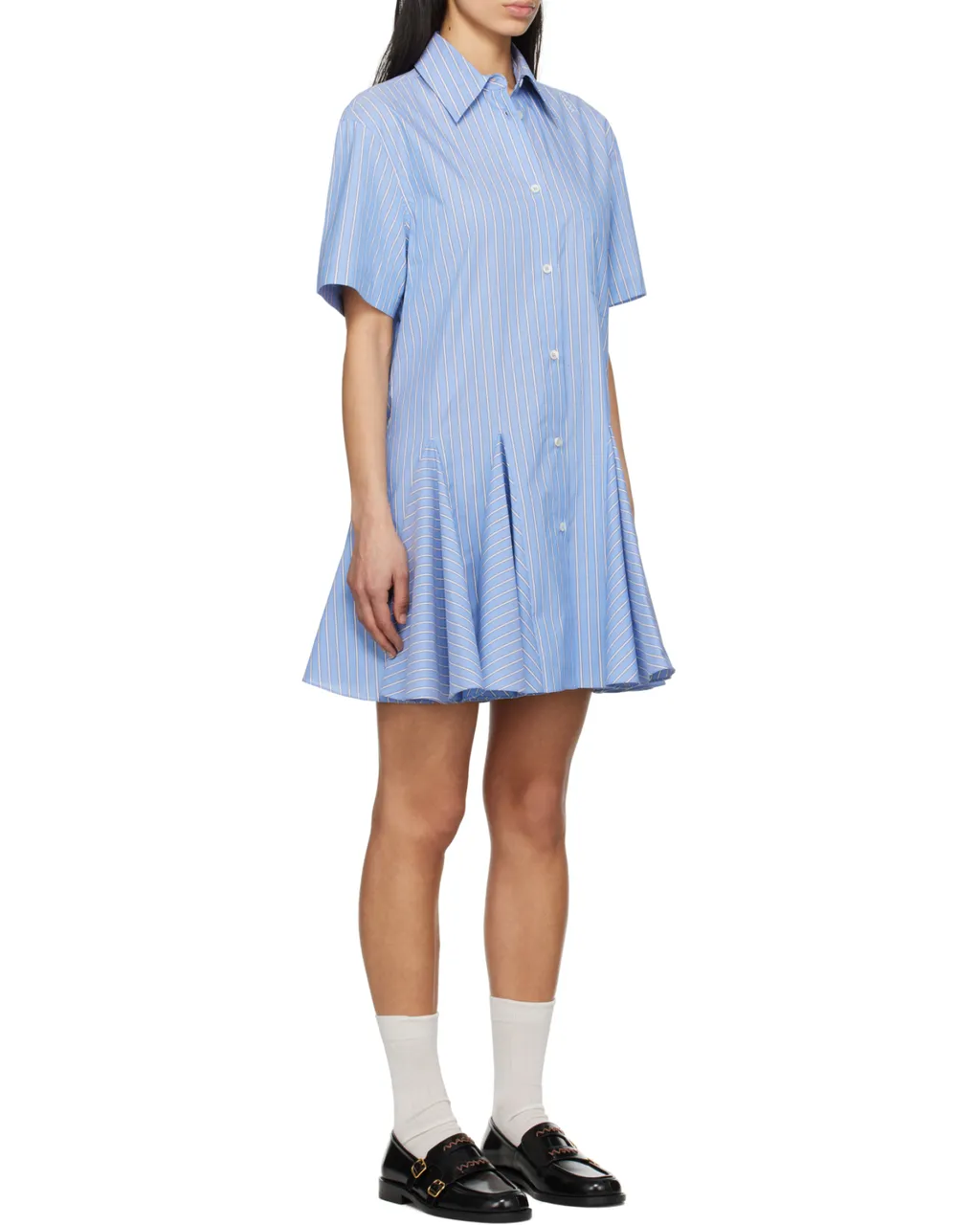 Poplin Striped Shirt Dress