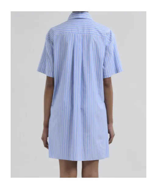 Poplin Striped Shirt Dress