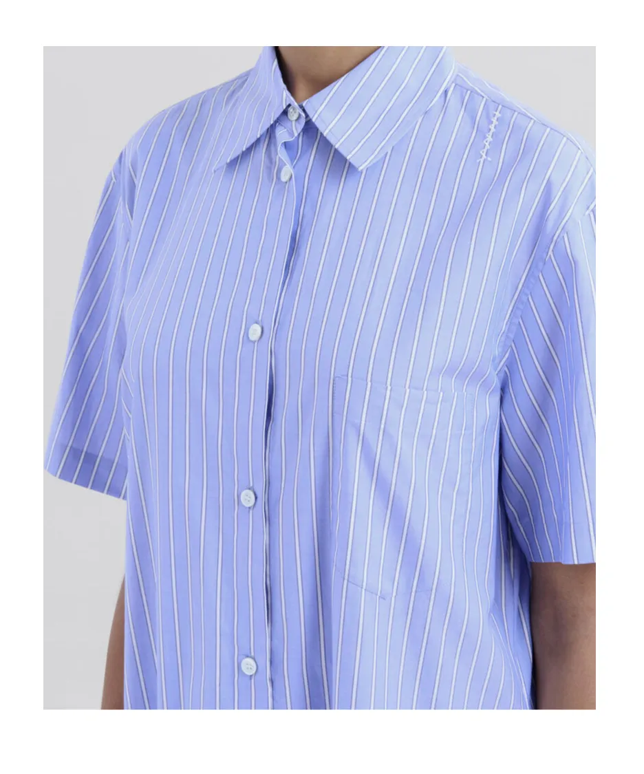 Poplin Striped Shirt Dress