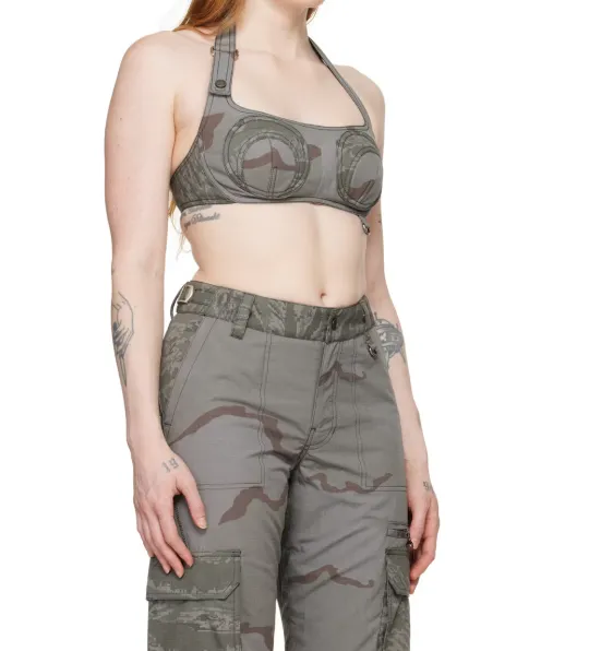 Camouflage Pattern Printed Bra