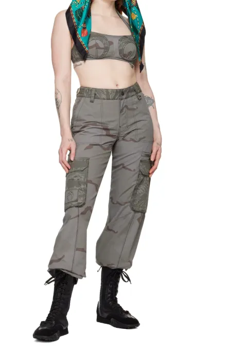 Camouflage Pattern Printed Bra