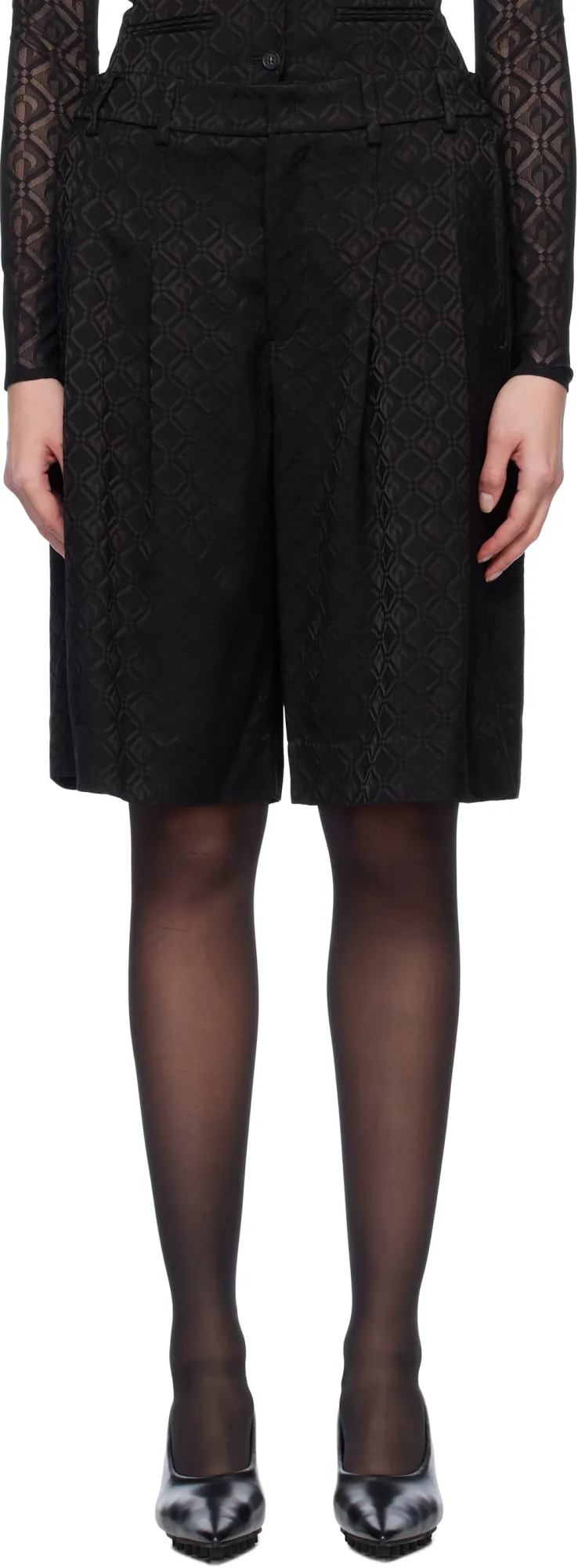 Diamond Jacquard Cut Shorts