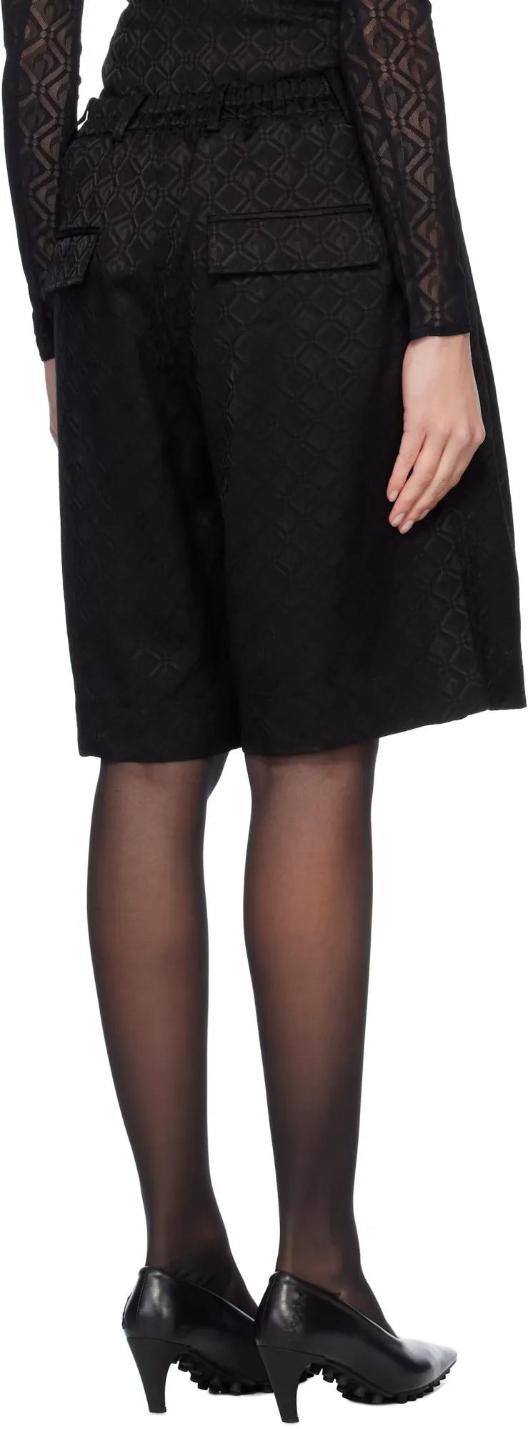 Diamond Jacquard Cut Shorts