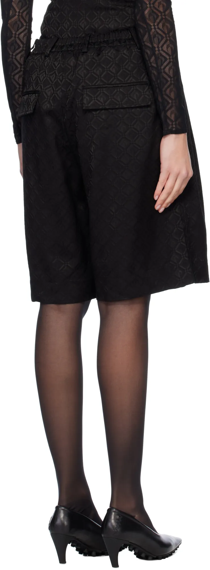 Diamond Jacquard Cut Shorts