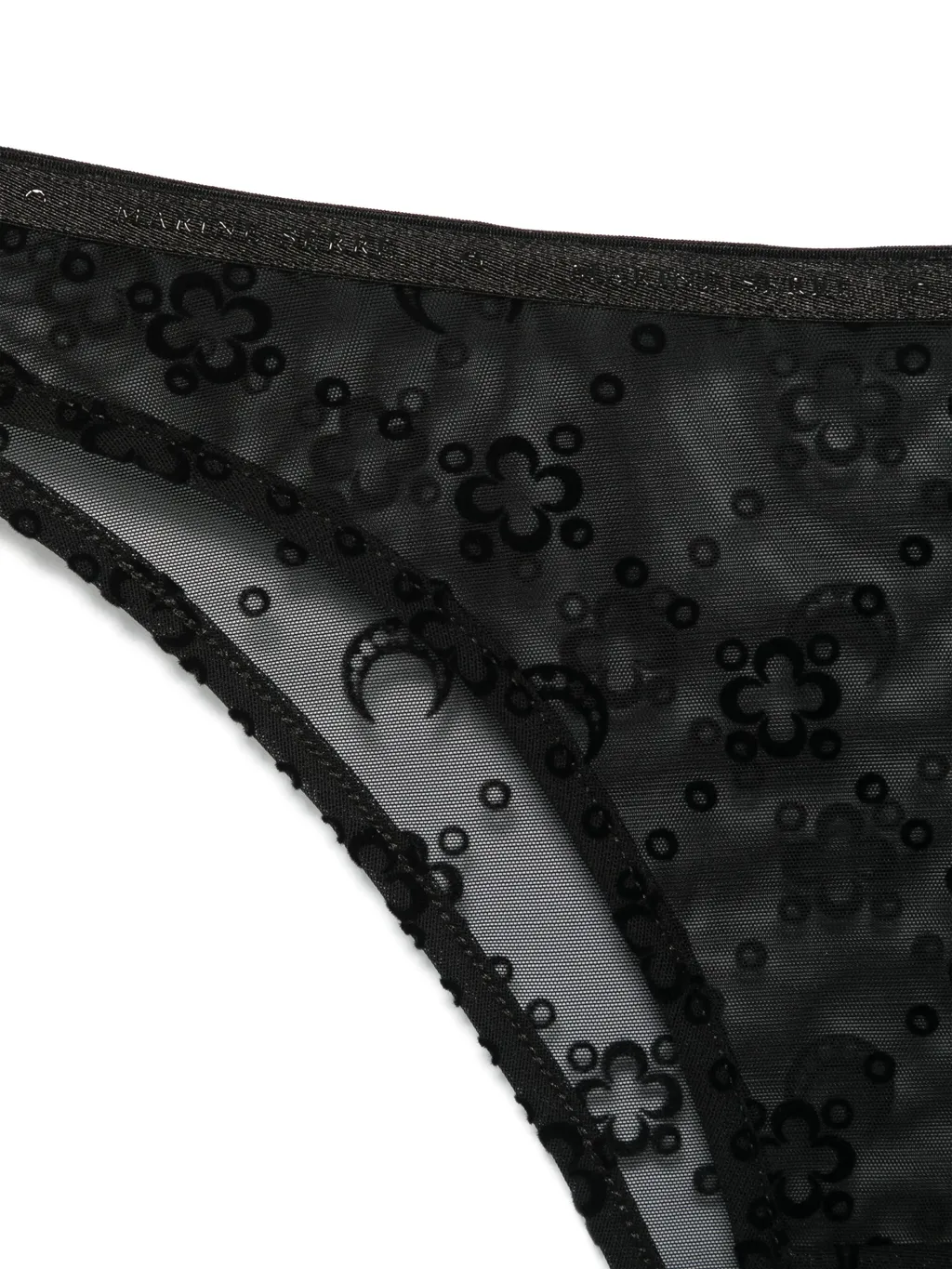 Mesh Flock High Waist Panties