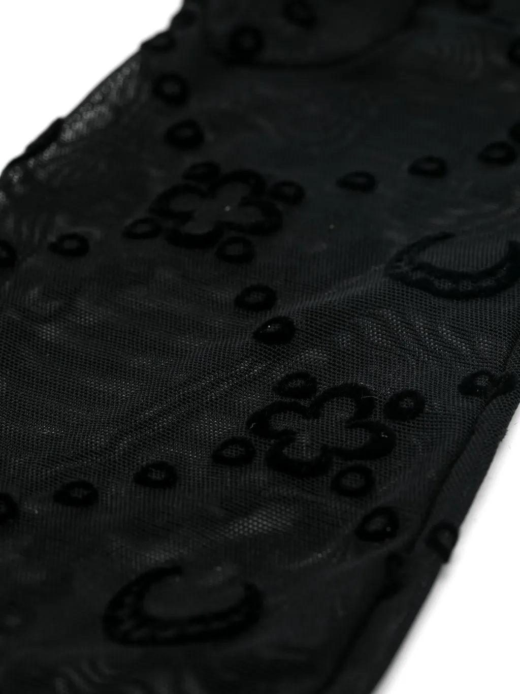 Moon Monogram Semi Sheer Gloves