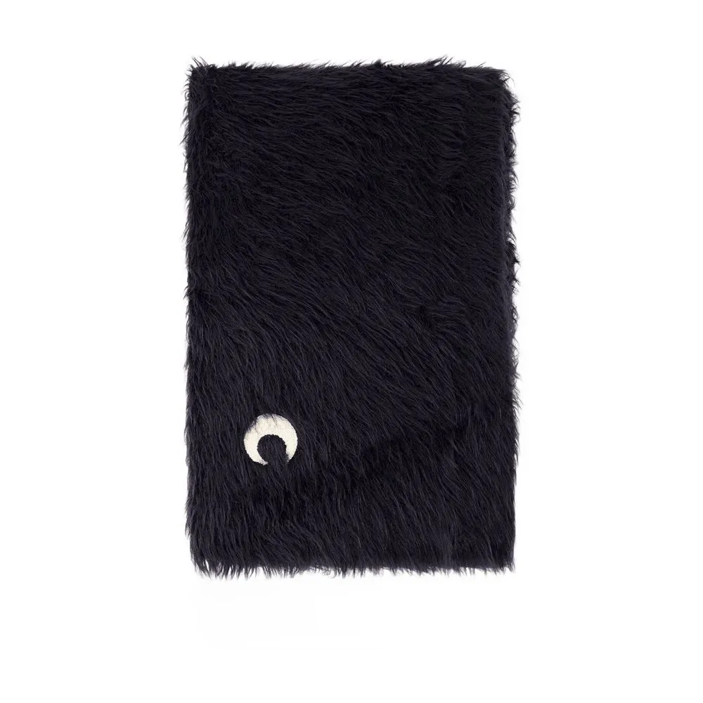 Crescent Moon-Embroidered Scarf