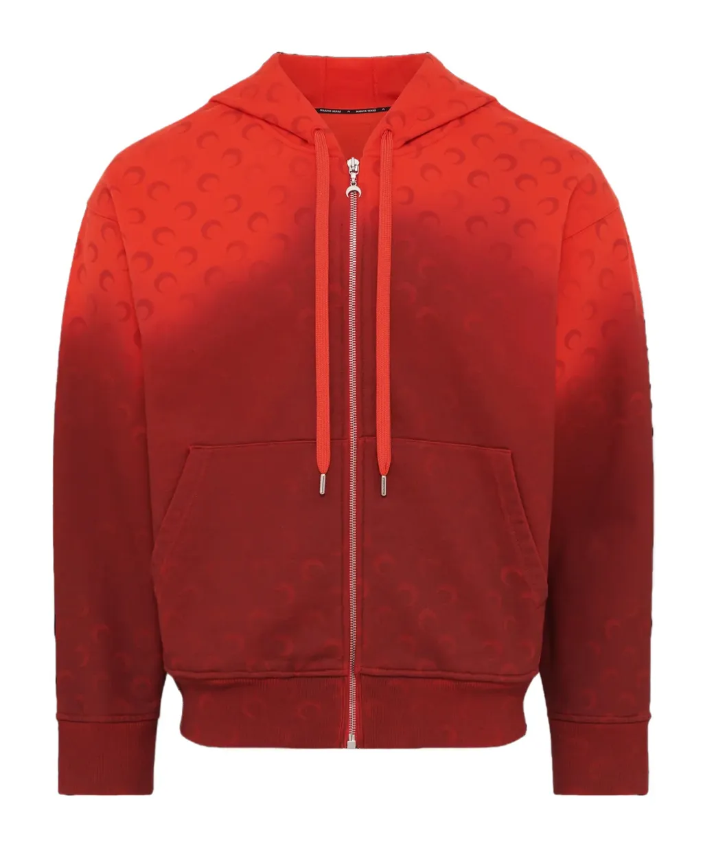 Moon Faded Fleece Zipped Hoodie