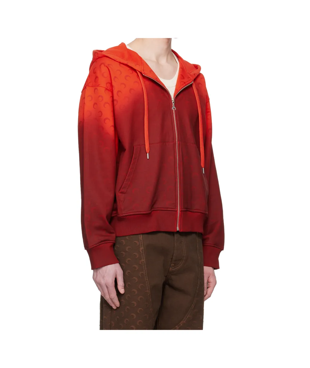 Moon Faded Fleece Zipped Hoodie