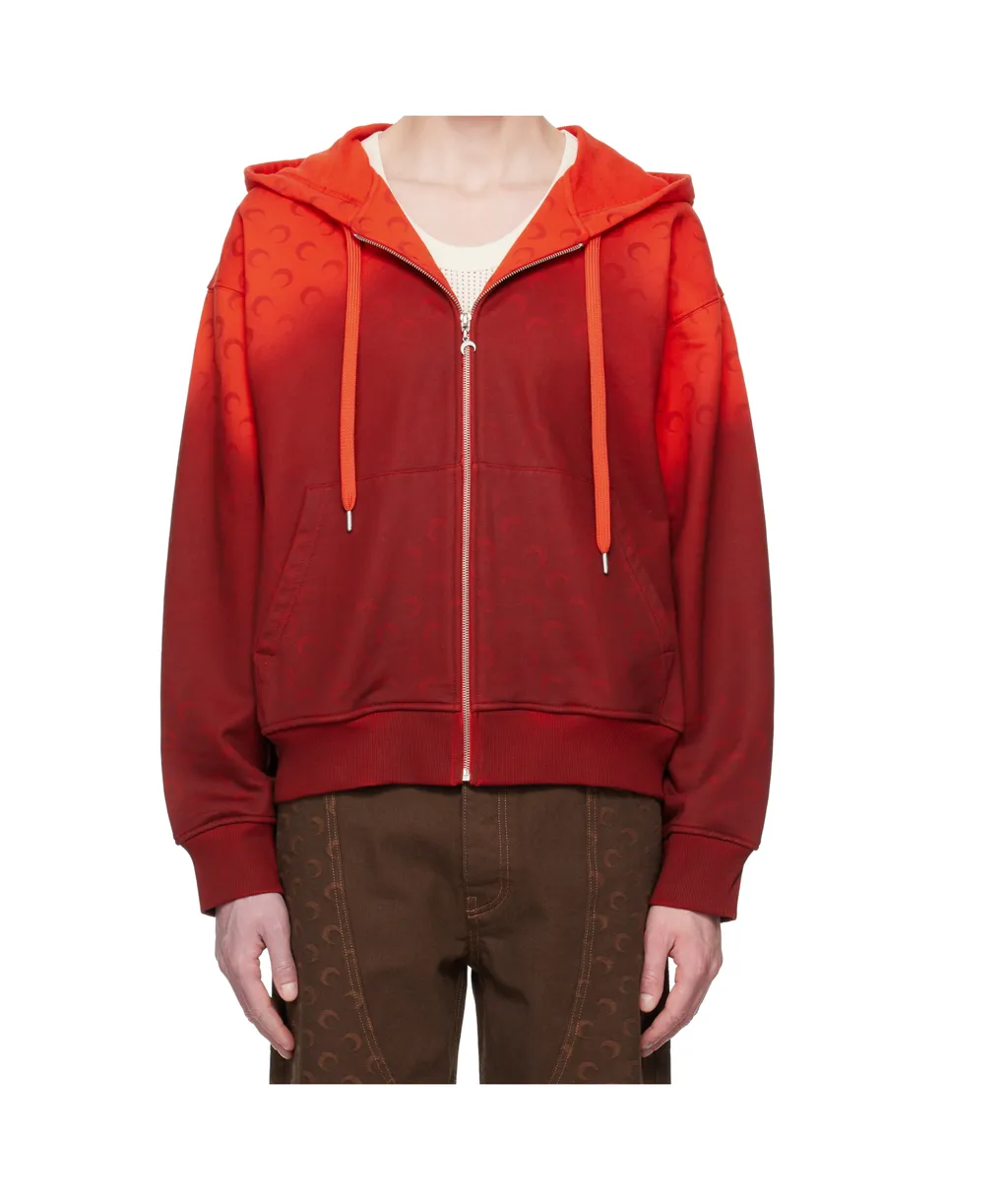 Moon Faded Fleece Zipped Hoodie