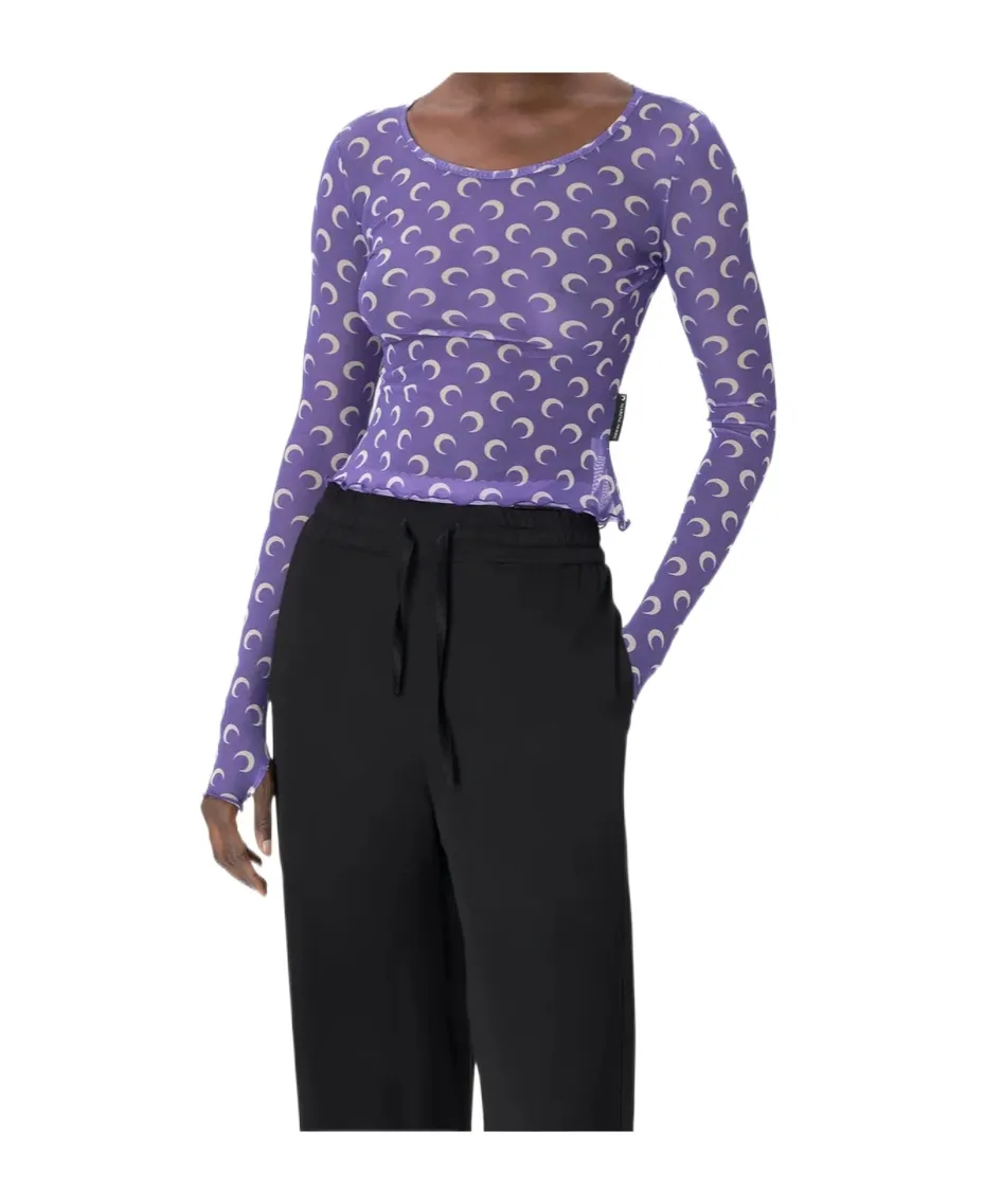 Recycled Moon Mesh Second Skin Cropped Top