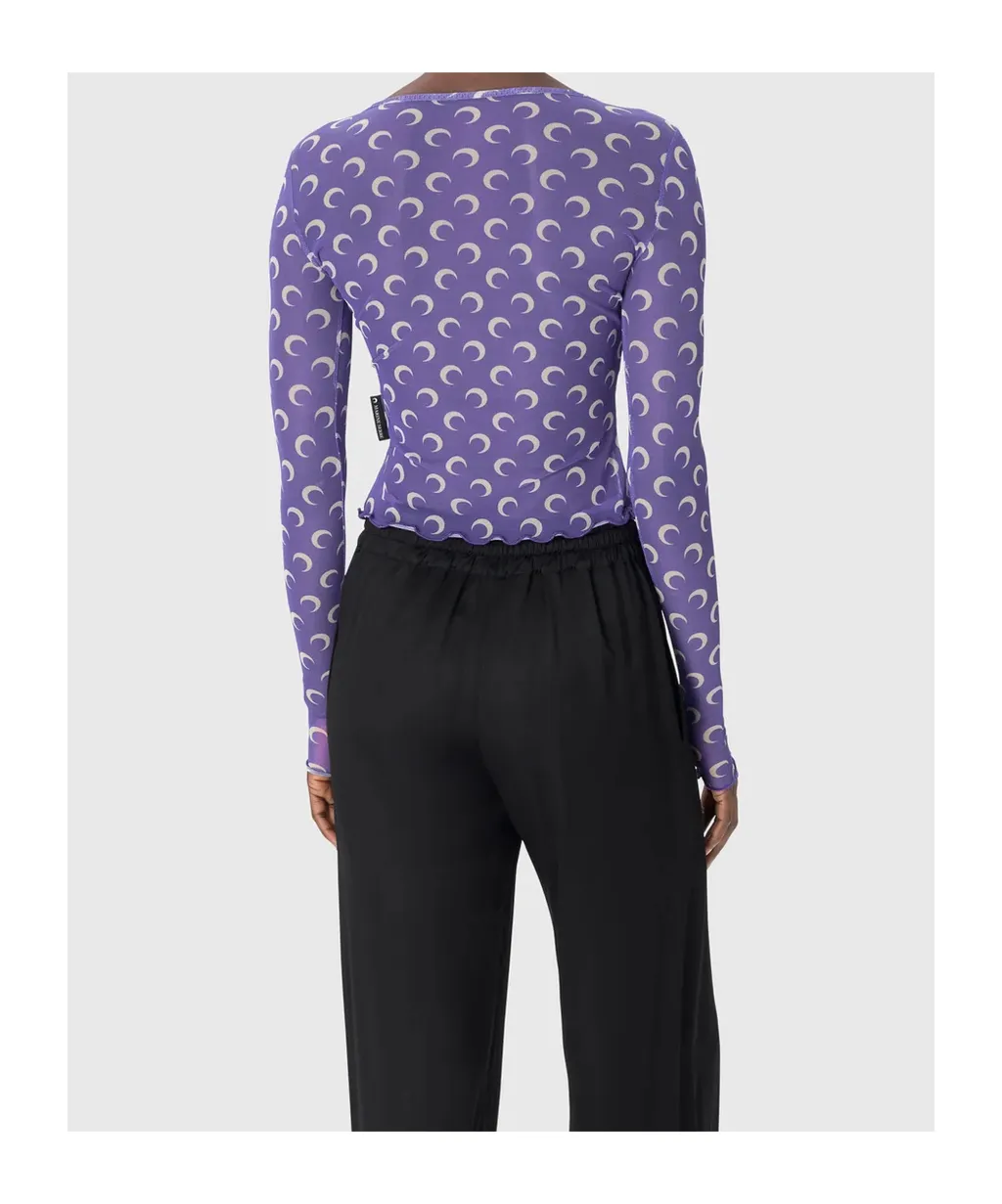 Recycled Moon Mesh Second Skin Cropped Top