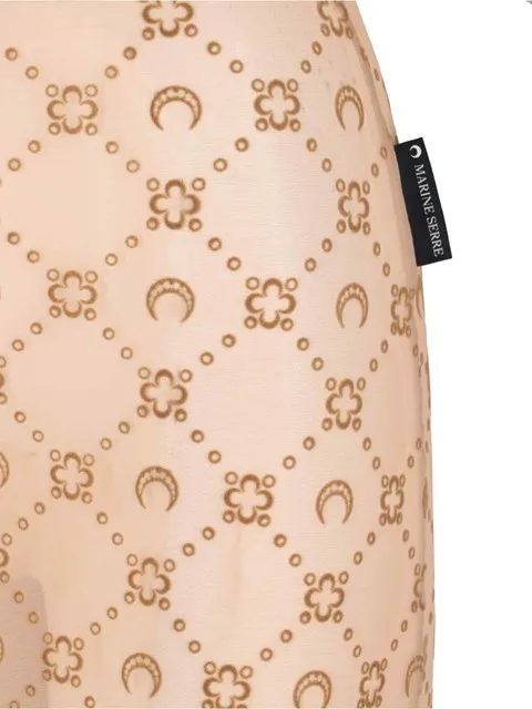 Moonogram Mesh Flock Long Dress
