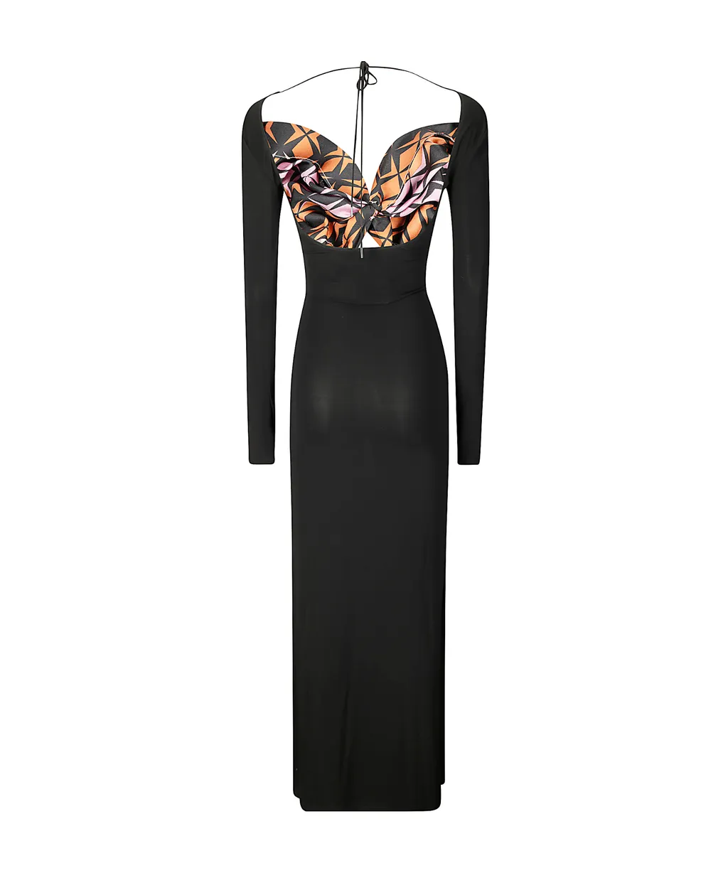Regenerated Scarf-Detailing Fitted Dress